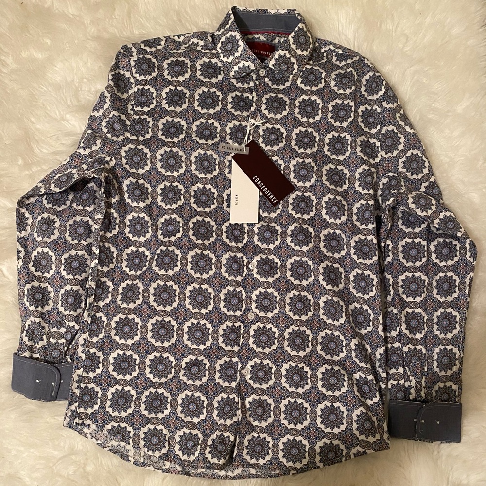 Long sleeve Button down “Consequence” shirt.